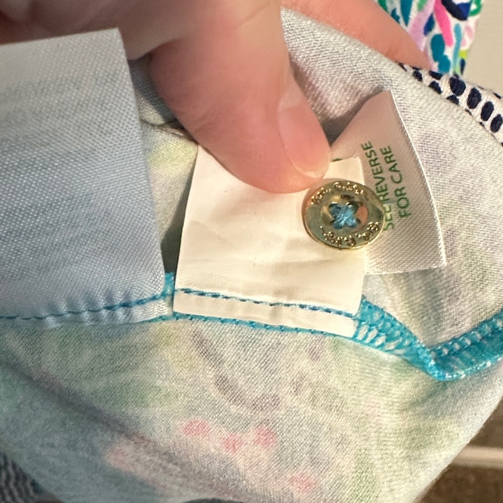 Lilly Pulitzer Turquoise Floral Print Midi Dress - Picture 7 of 9